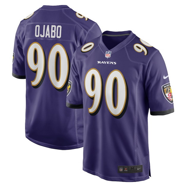 mens nike david ojabo purple baltimore ravens 2022 nfl draft pick player game jersey